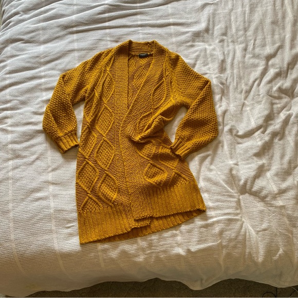 Jeanswest long snugly mustard cardigan. - Picture 2 of 5